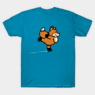 Fox on figure skates T-Shirt